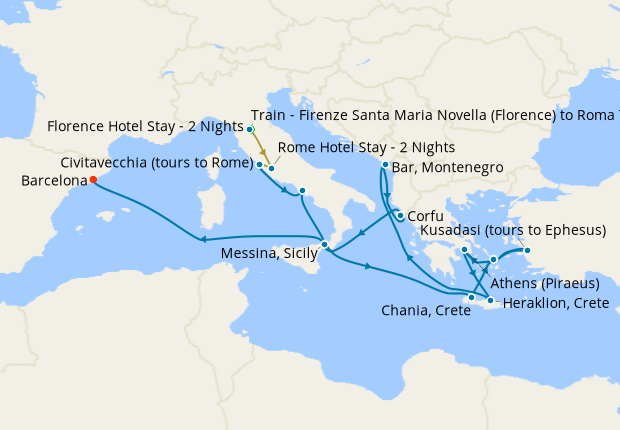 Cruise Itinerary Map