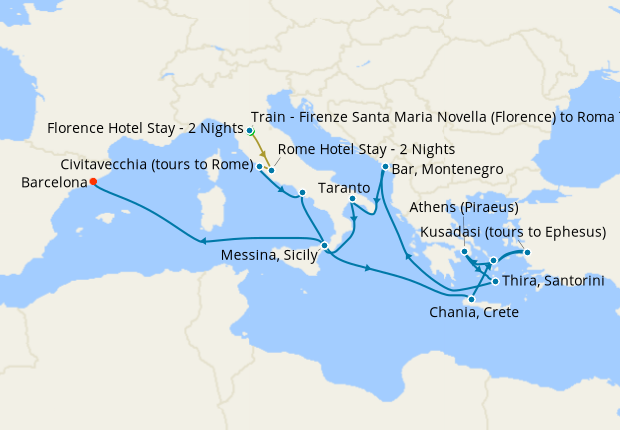 Cruise Itinerary Map