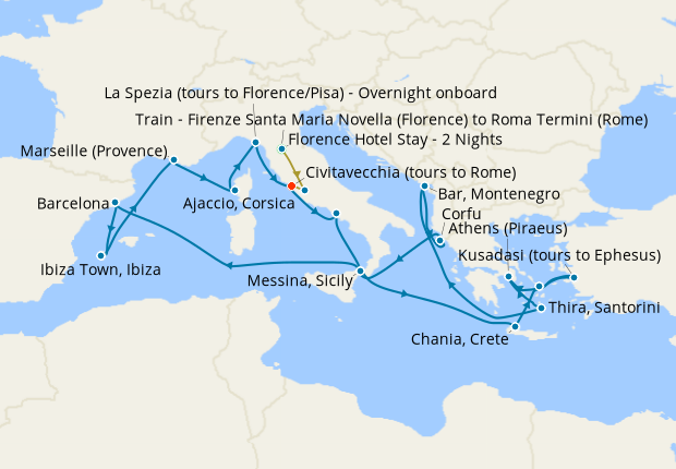 Cruise Itinerary Map