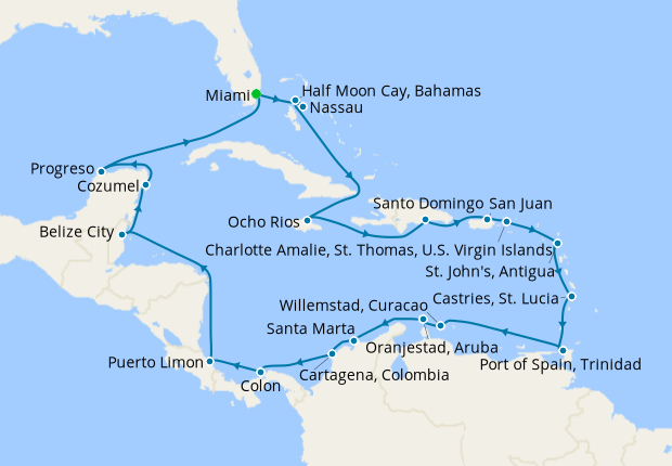 Cruise Itinerary Map