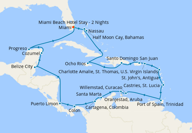 Cruise Itinerary Map