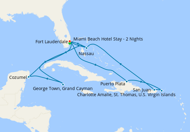 Cruise Itinerary Map