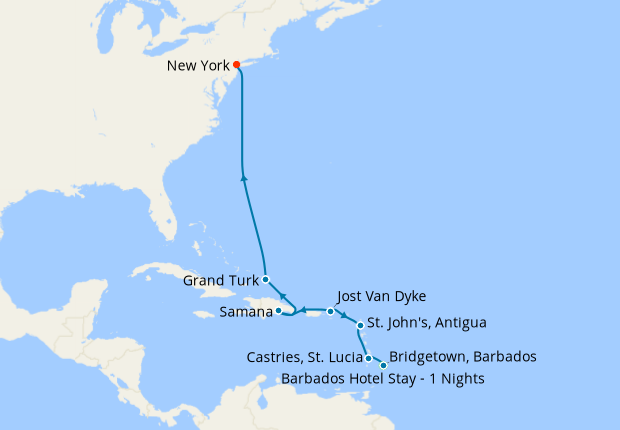 Cruise Itinerary Map