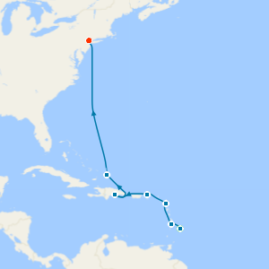 The Caribbean Voyage from Barbados to New York with Stays 