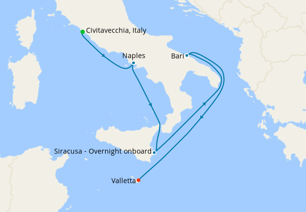 Cruise Itinerary Map