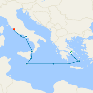 A Journey from the Aegean to Italy’s Timeless Shores from Piraeus (Athens) to Civitavecchia (Rome) - Fly Cruise