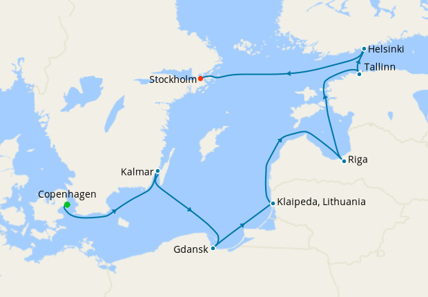 Cruise Itinerary Map
