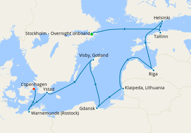 Cruise Itinerary Map
