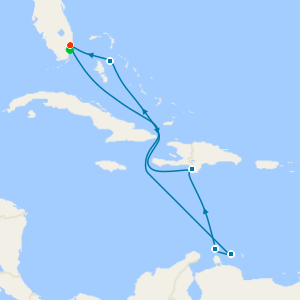 Southern Caribbean from Ft. Lauderdale with Miami Beach Stay