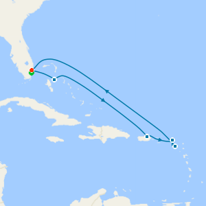 Eastern Caribbean from Ft. Lauderdale with Miami Beach Stay