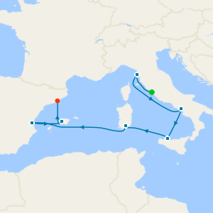 Western Mediterranean from Rome