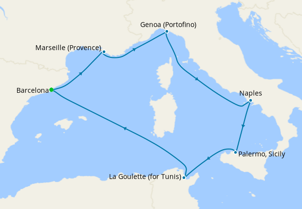 Cruise Itinerary Map