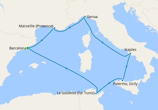 Cruise Itinerary Map