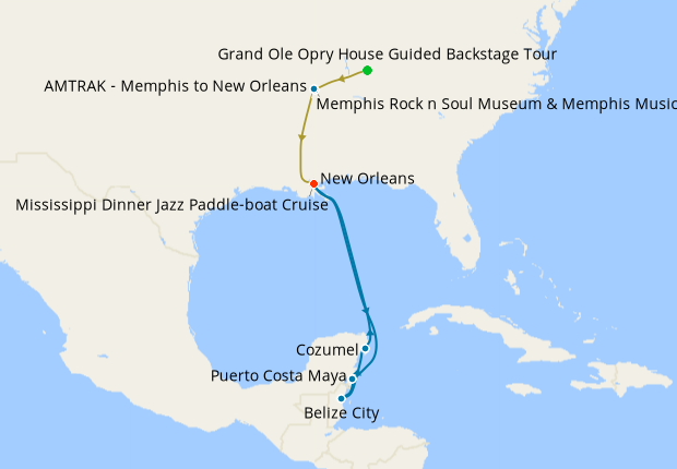 Cruise Itinerary Map