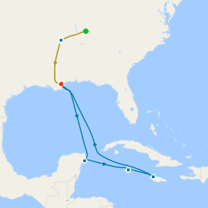 Deep South Music Adventure includes Nashville, Memphis & New Orleans with Tours and Western Caribbean Cruise