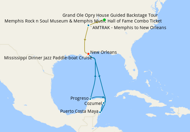 Cruise Itinerary Map