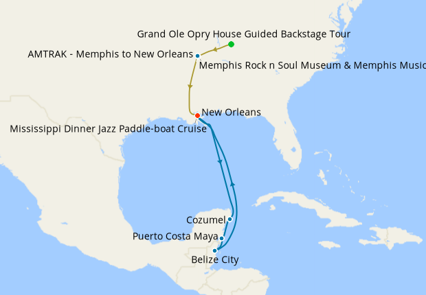 Cruise Itinerary Map
