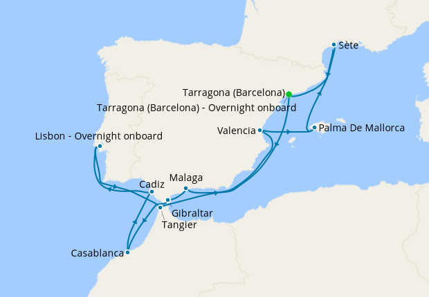 Cruise Itinerary Map