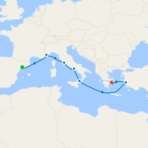 Mediterranean Rivieras from Tarragona to Athens