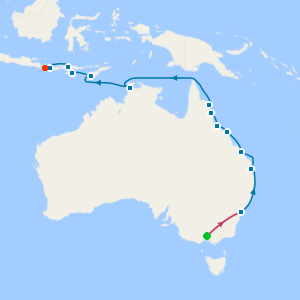 Tennis Australian Open Men's and Women's 3rd Round with Roos, Reefs & Romance from Sydney to Bali (Benoa)