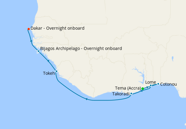 Cruise Itinerary Map