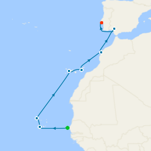 West Coast Africa from Dakar to Lisbon