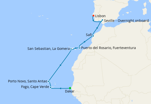 Cruise Itinerary Map