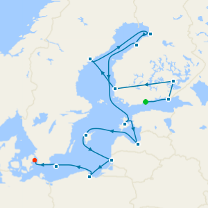 Baltic: Gulf of Bothnia from Helsinki to Copenhagen