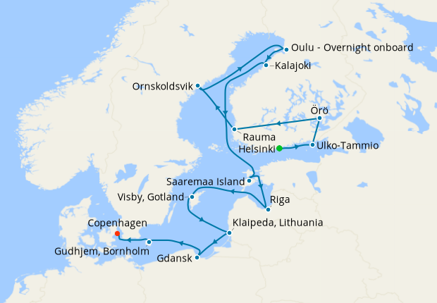 Cruise Itinerary Map