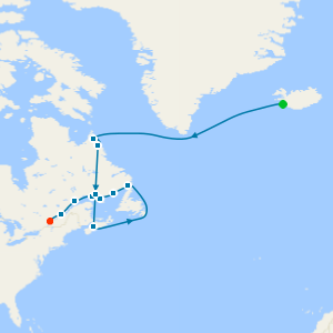 Greenland & Canada from Reykjavik to Montreal