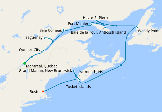 Cruise Itinerary Map