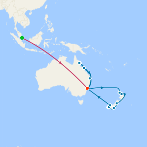 Singapore Stopover, Sydney Stay, Great Barrier Reef and Fjords of New Zealand