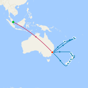 Singapore Stopover, Sydney Stay with Fiji and New Zealand Explorer