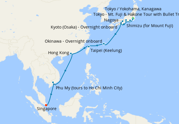 Cruise Itinerary Map
