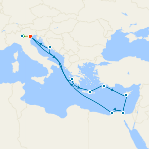 Lake Garda & Venice Stays with Eastern Mediterranean Cruise