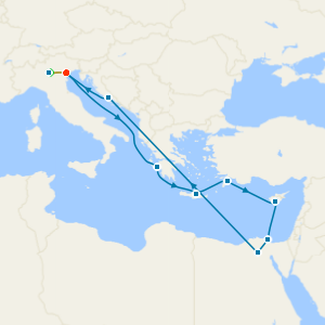 Lake Garda & Venice Stays with Greece, Egypt & Croatia Cruise