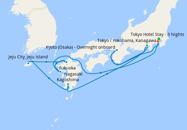 Cruise Itinerary Map