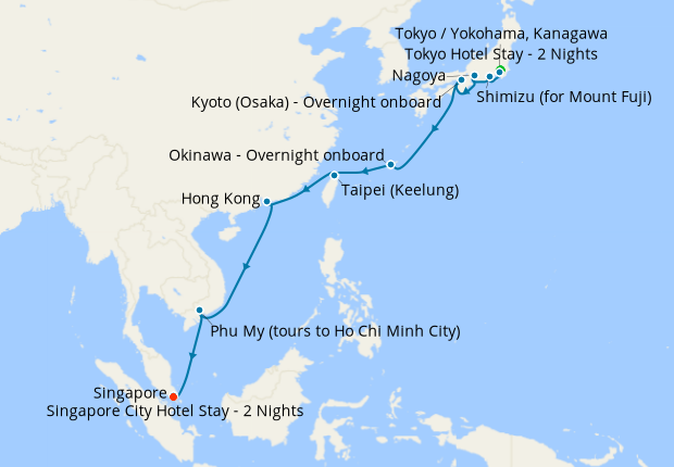 Cruise Itinerary Map