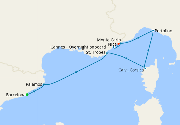 Cruise Itinerary Map