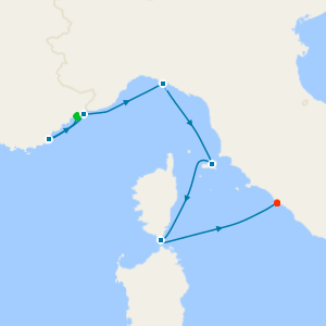 Mediterranean from Nice to Rome