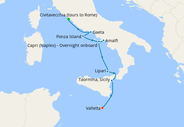 Cruise Itinerary Map