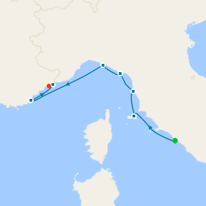 Mediterranean from Rome to Nice