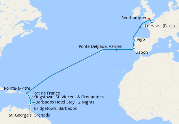 Cruise Itinerary Map