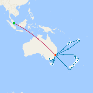 Singapore Stopover, Sydney Stay, New Zealand, Tasmania and Fiji 