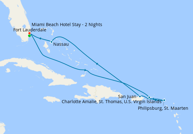 Cruise Itinerary Map