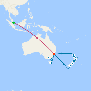 Singapore Stopover, Sydney Stay, New Zealand, Tasmania and Melbourne