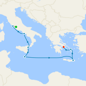Greek Isles & Western Med Fly Cruise to Athens with Rome Stay 