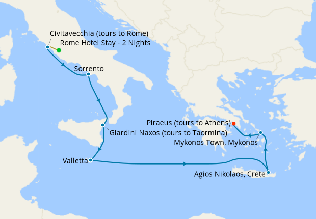 Cruise Itinerary Map