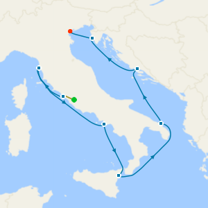 Adriatic Sea & Western Med Fly Cruise to Venice with Rome Stay 