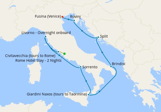 Cruise Itinerary Map